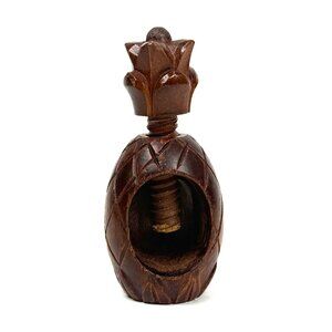 Vintage Pineapple Carved Wood Nutcracker Screw Gallery Originals Fun Home Decor
